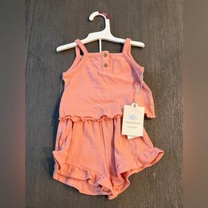 Cloud Island Baby Girls’ Ruffle Matching Set, Shorts, Summer. 3-6M